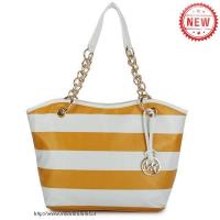 michael kors striped groot geel bakken Originele Tassen 2gua9440